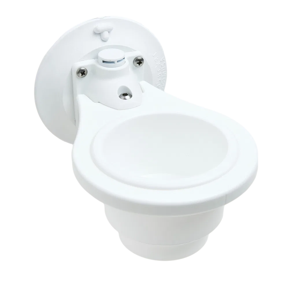 MC5314W – SEASUCKER Cup Holder, Vertical Surface Mount White Non-Lighted 4.5 Inch Diameter Vacuum Mount